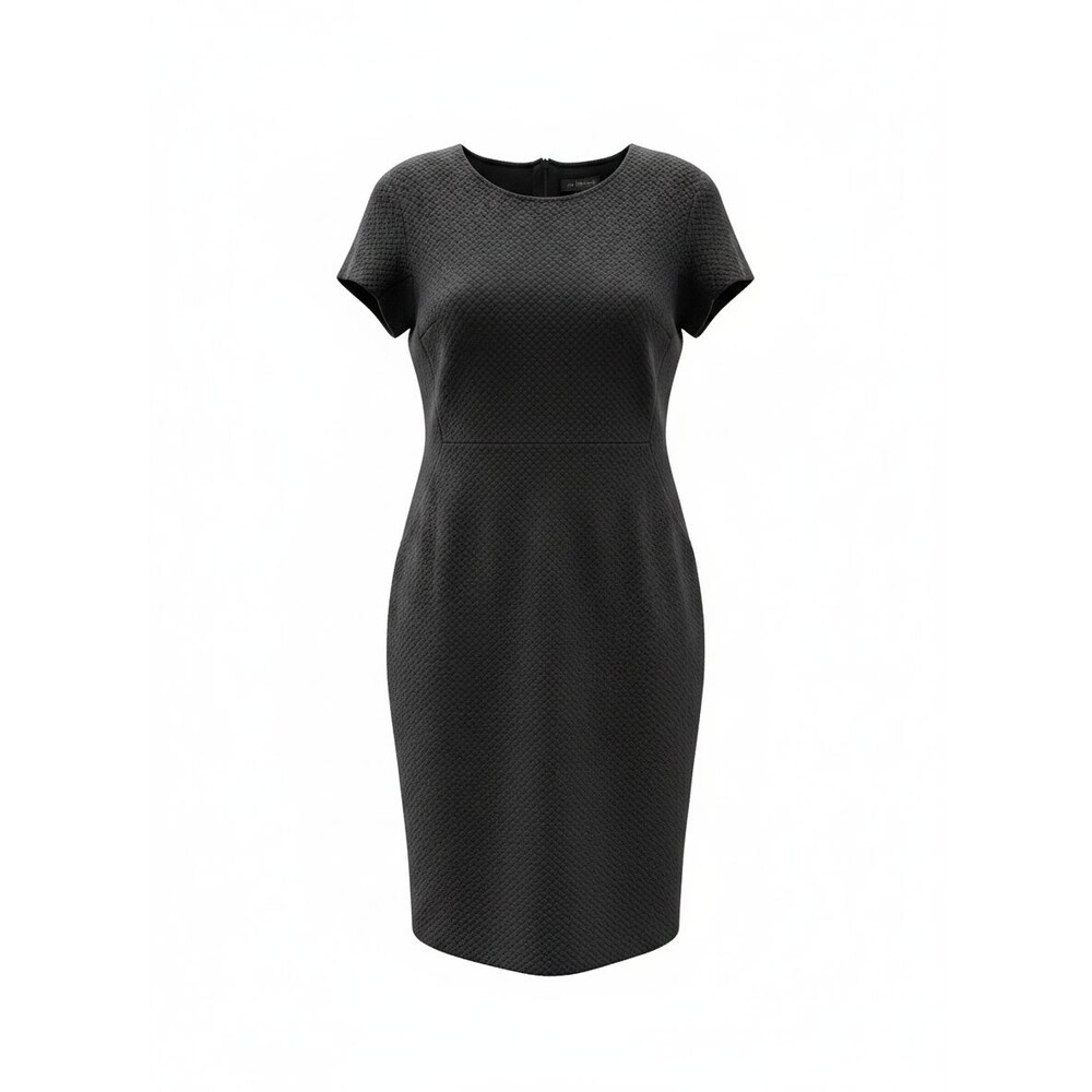 Antonelli Women's Black Short Sleeve Fitted Sheath Dress Size 44 NWT